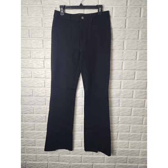 PAIGE Pants - Paige Winona High Rise Slit Hems Bootcut Black Stretch Pants Women's Size 30